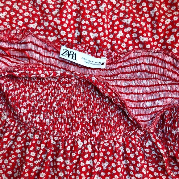 Zara Floral Print Mini Dress size Small - Picture 10 of 10